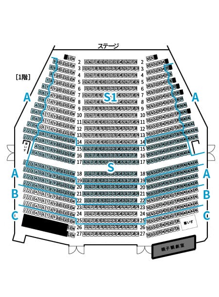 東１丁目劇場施設（旧：北海道四季劇場）座席表